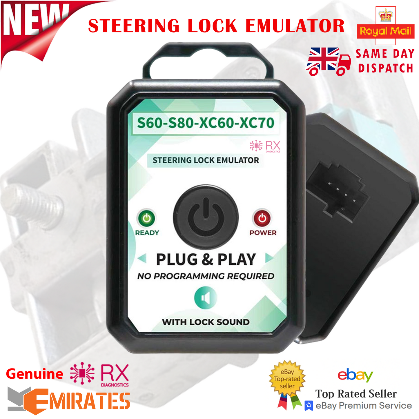 Volvo S60 S80 XC60 XC70 ESL ELV Steering Wheel Lock Emulator