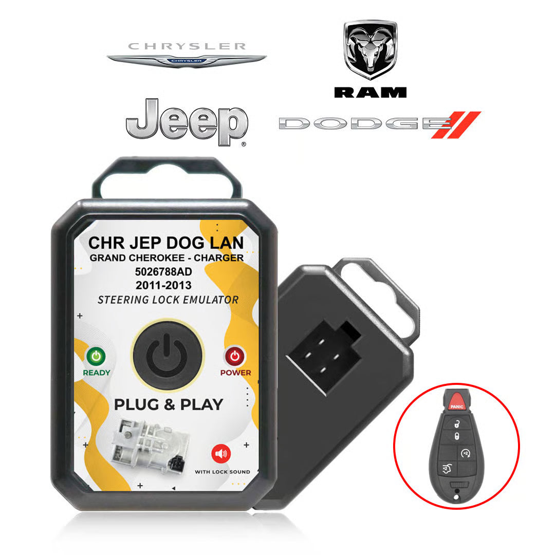 Jeep Grand Cherokee Chrysler Dodge 2011-2013 Electronic Steering Lock (ESL / ELV) Emulator - No Programming Required