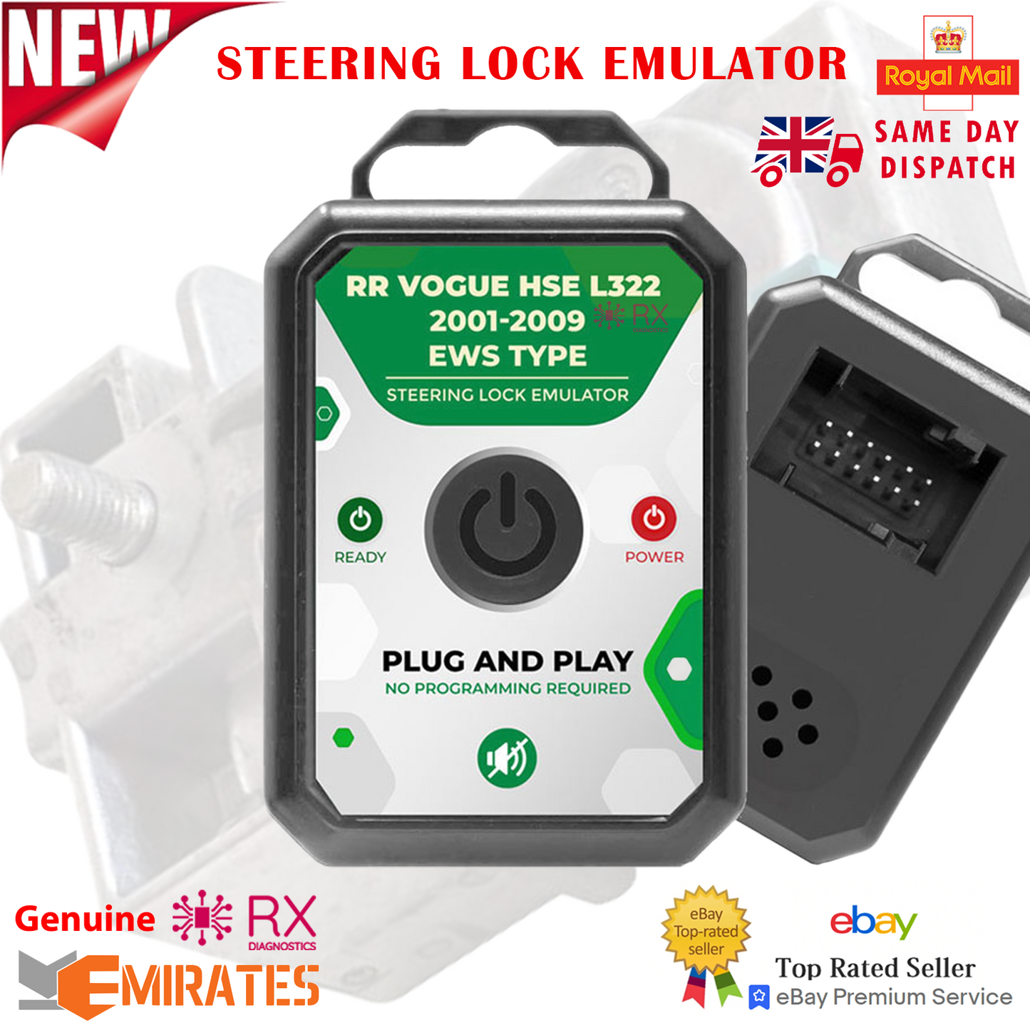 Range Rover Vogue HSE L322 2001-2009 ESL ELV Steering Wheel Lock Emulator
