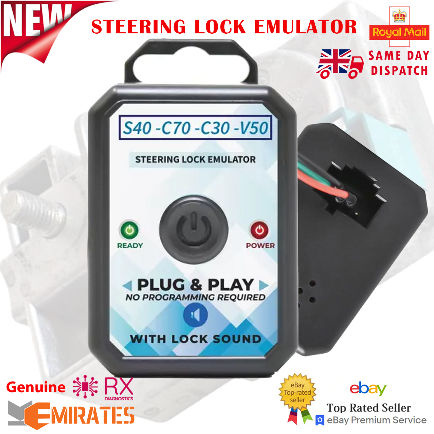 Volvo- S40-C70-C30-V50 ESL ELV Steering Wheel Lock Emulator